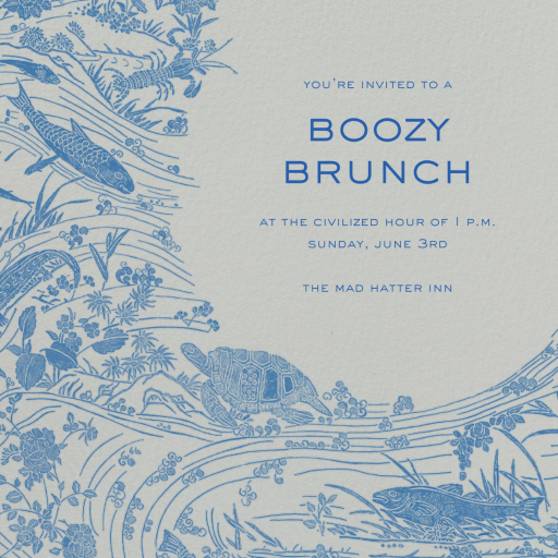 Big Wave - Brunch Invitation by Schumacher
