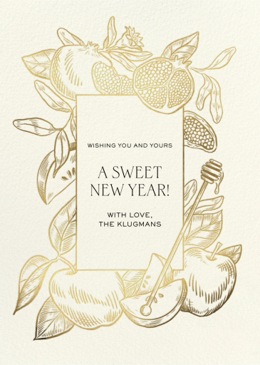 New Year Fruits - Rosh Hashanah Card by Paperless Post
