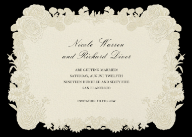 Floral Scroll - Save the Date by Open Sea Design Co.