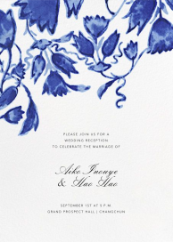 Watercolor Floral - Wedding Invitation by Oscar de la Renta
