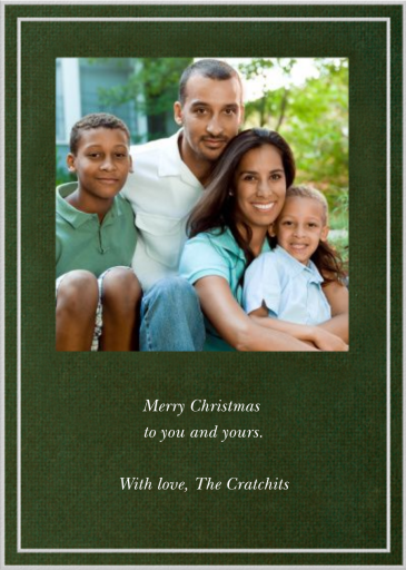 Double Border Square Photo - Holiday Card by Paperless Post