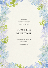 Hydrangea Fields - Bridal Shower Invitation by Felix Doolittle