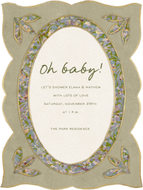 Ornate Pendant - Baby Shower Invitation by Fin Fellowes
