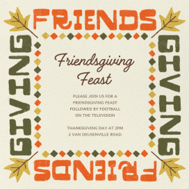 Folksy Friends - Friendsgiving Invitation by Paperless Post