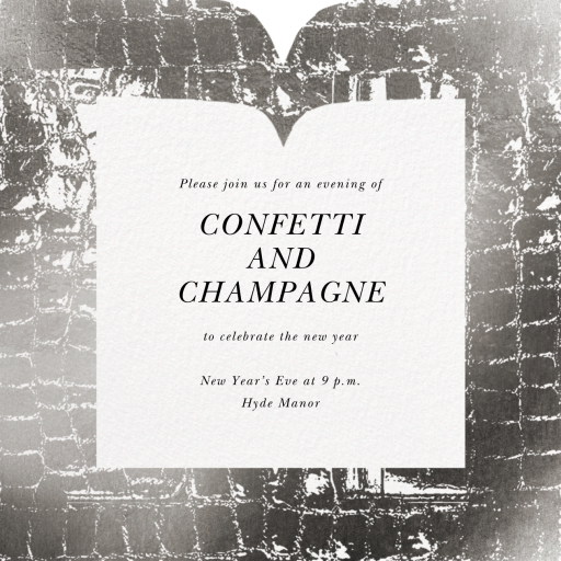 Glam Croc - New Year's Eve Invitation by kate spade new york