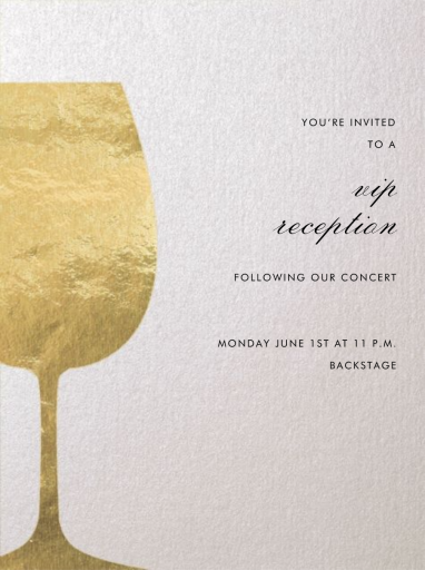 Wineglass Foil - VIP Event Invitation by Paperless Post