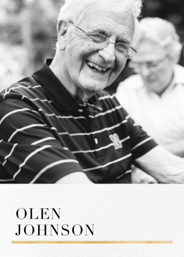 3/4 Portrait (Photo) - Memorial Card by Paperless Post