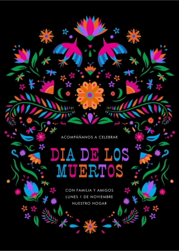 Marigolds at Night - Día de los Muertos Invitation by Paperless Post