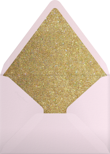 Pink Gold Glitter Tree Invitation Envelope