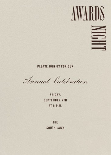 Santa Fe - Awards Ceremony Invitation by Paperless Post