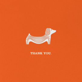 Doxie - Thank You Card by Jonathan Adler