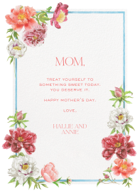 Blooming Peonies - Mother's Day Card by Clementina Sketchbook