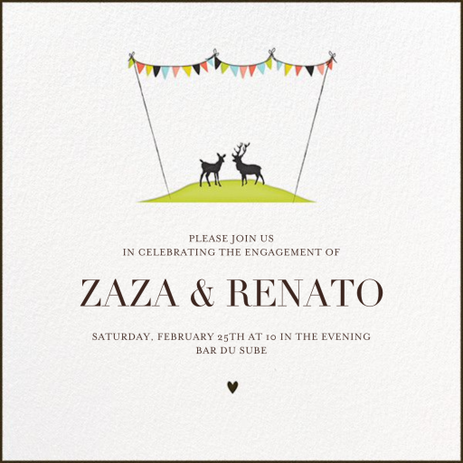 Mr and Mrs Deer - Lime by Mr. Boddington's Studio