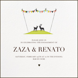 Mr and Mrs Deer - Lime by Mr. Boddington's Studio