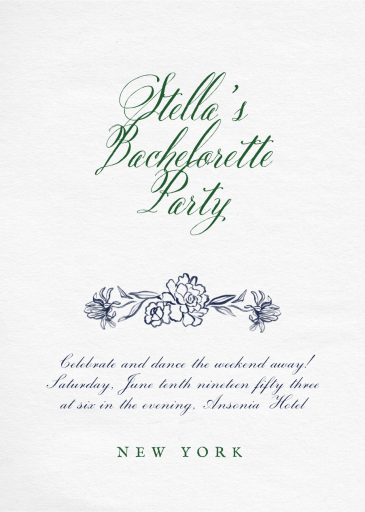 Flower Sigil - Bachelorette Party Invitation by Emilia Wickstead