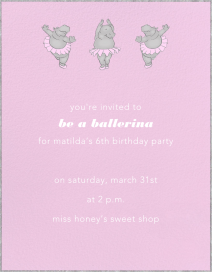 Ballet Hippo by Paperless Post