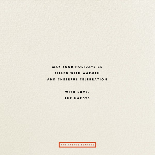 Pug - Christmas Card by The Indigo Bunting - Back