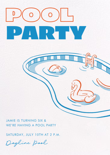 Pool Time - Birthday Invitation by Paperless Post