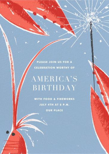 Shrimp and Sparklers - 4th of July Invitation by Paperless Post