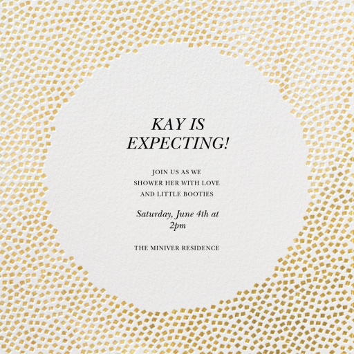 Metallic Confetti - Baby Shower Invitation by Kelly Wearstler