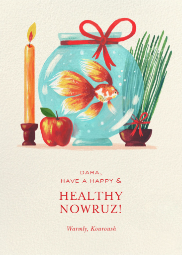Haft-Sin Goldfish - Card Nowruz Card  Paperless Post