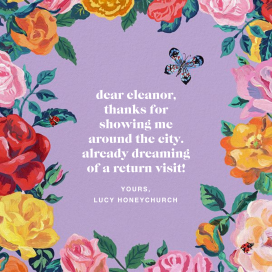 La Roseraie - Thank You Card by Nathalie Lété