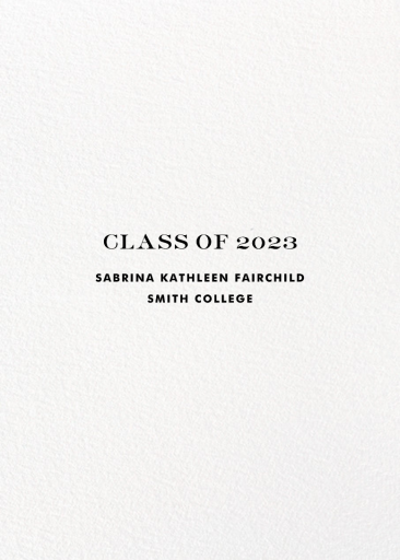 Confetti Photo - Graduation Announcement by kate spade new york - Back