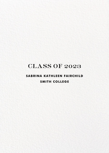 Confetti Photo - kate spade new york - Graduation Announcement by kate spade new york - Back