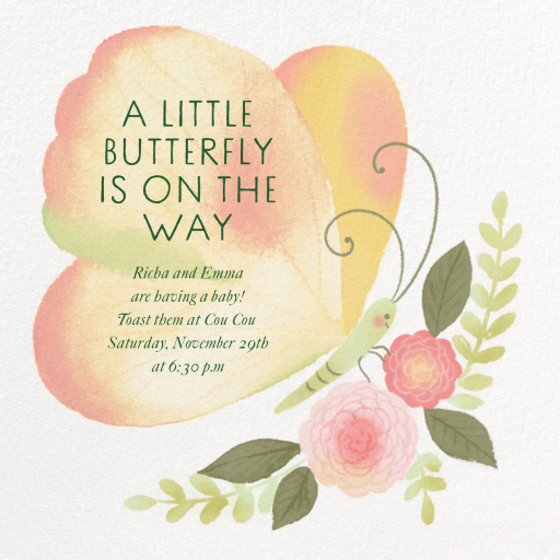 Baby Butterfly - Baby Shower Invitation by Paperless Post