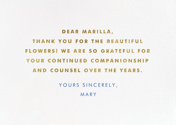 Thank You Burst (Charlotte Trounce) - Thank You Card by Wrap - Back