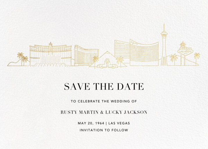City Skyline View - Save the Date by Paperless Post