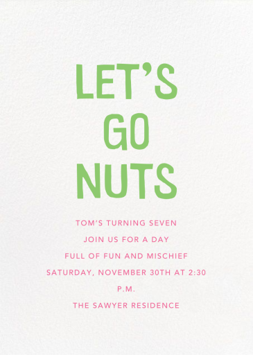 Nutty Birthday by Hello!Lucky - Back