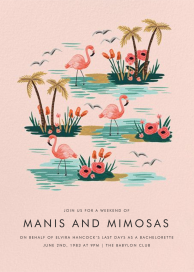 Flamingo Lagoon (Tall) - Bachelorette Party Invitation by Rifle Paper Co.