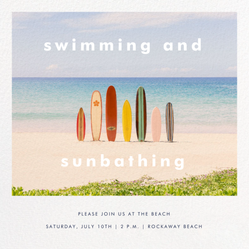 Hang Seven - Bachelor Party Invitation by Gray Malin