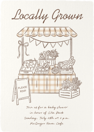 Farmers Market Baby Shower Invitation