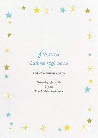 Stars Over Tiny Town - Birthday Invitation by Little Cube