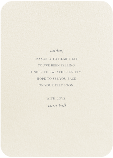 Rembrandt Tulip - Get Well Soon Card by Felix Doolittle - Back