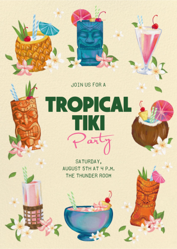 Tiki Cups - Summer Party Invitation by Paperless Post