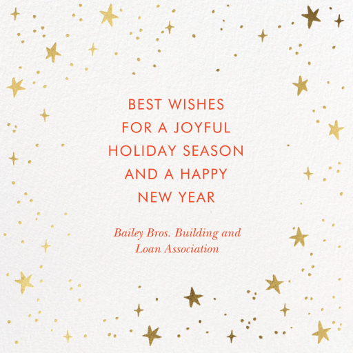 Merry and Bright Script - Business Holiday Card by Rifle Paper Co. - Back