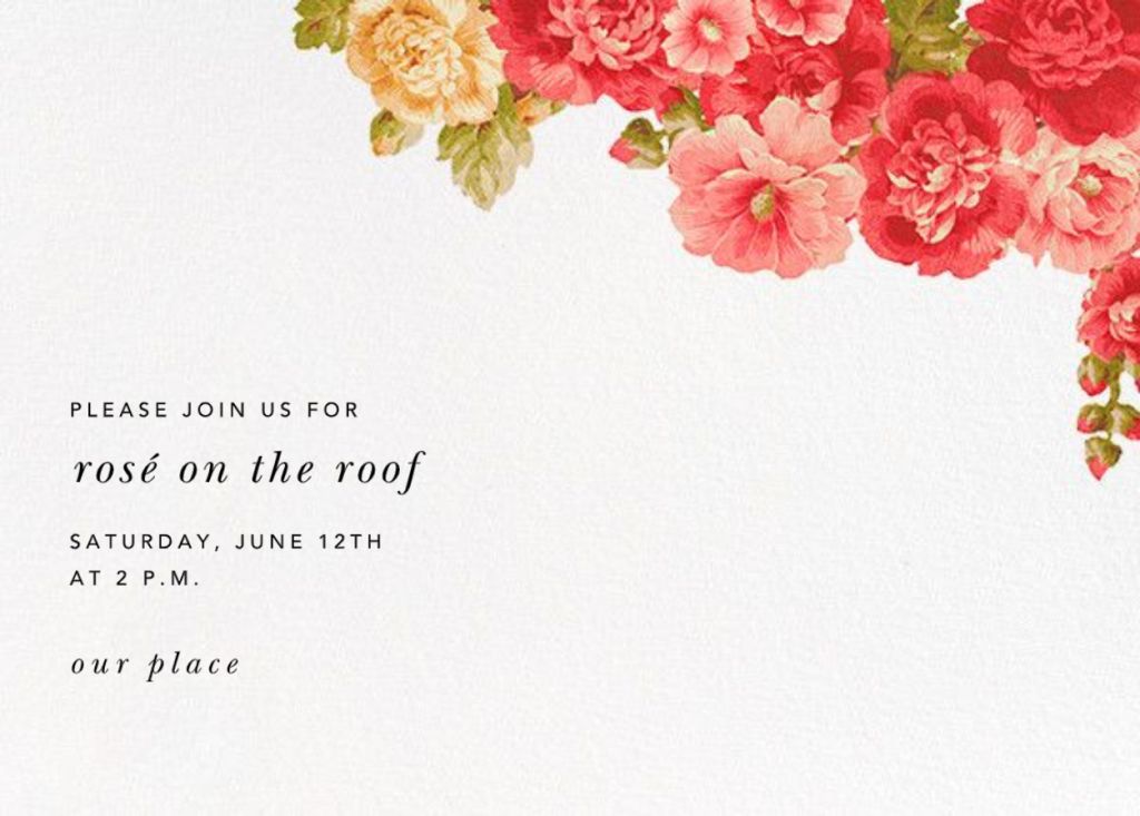 Garden Floral Ikat Horizontal Send online instantly RSVP tracking