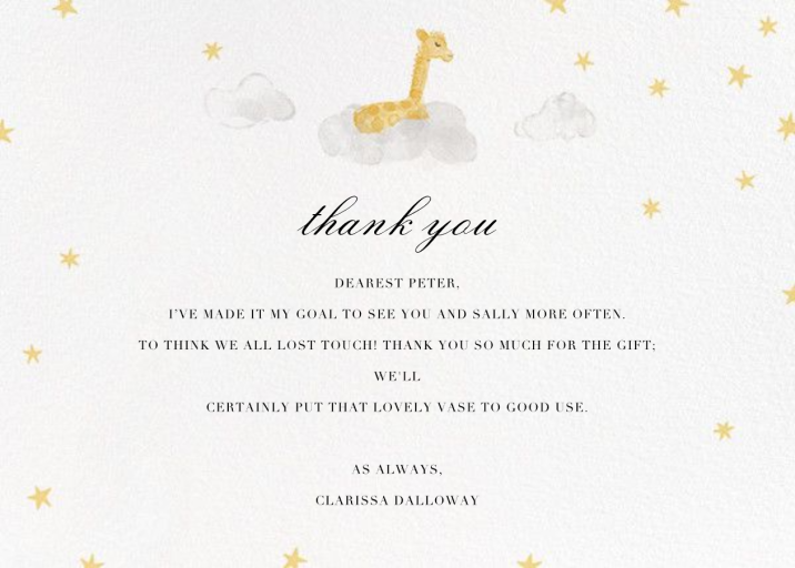 Starry Slumber (Stationery) - Thank You Card by Paperless Post