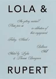 Details in the Script - Engagement Party Invitation by Goods Gang