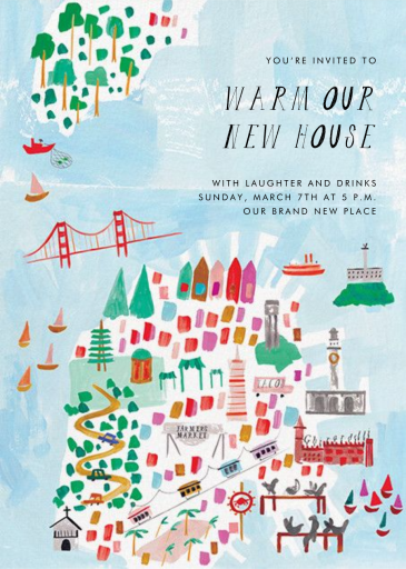 Miss Golden Gate - Housewarming Invitation by Mr. Boddington's Studio