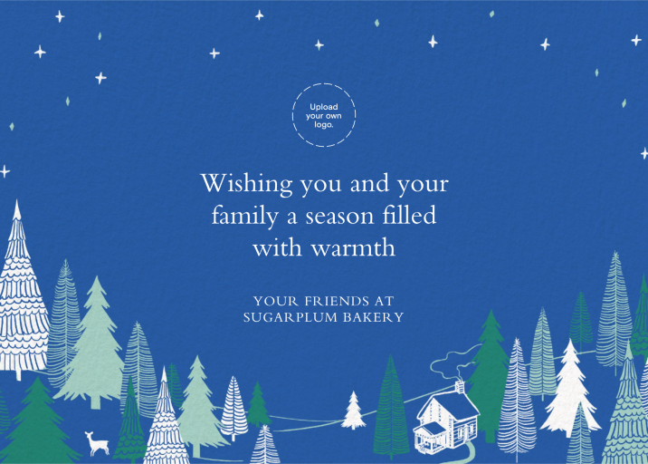 Snow Pine Valley (Horizontal) - Holiday Card by Paperless Post