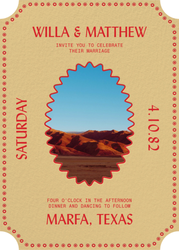 Ticket to Love - Invitation by Few & Fahr Studio