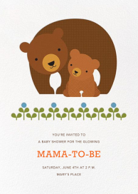 Mama and Cub - Baby Shower Invitation by Petit Collage