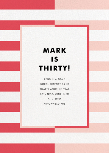 Colorblocked Stripes - Birthday Invitation by kate spade new york