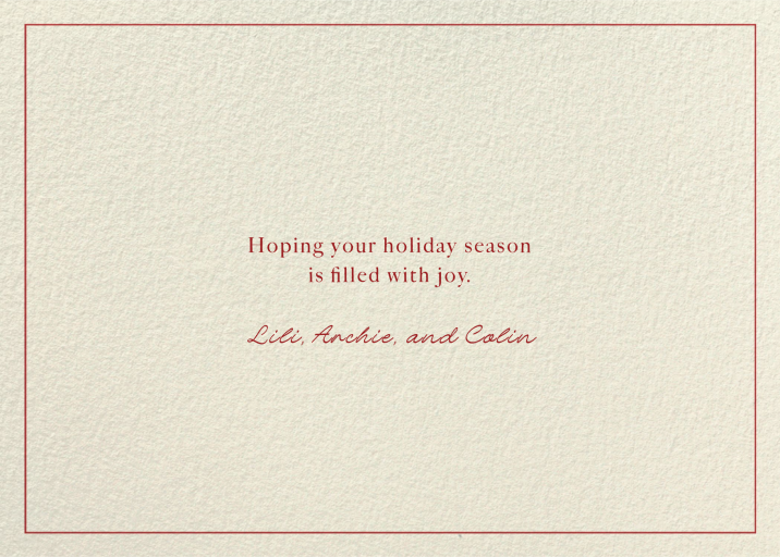 Pine and Photo - Greeting Card by Paperless Post - Back