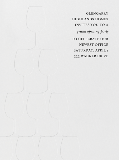 Wineglass Pyramid - Happy Hour Invitation by Paperless Post