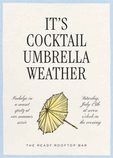 Cocktail Umbrella - Party Invitation by Martha Stewart